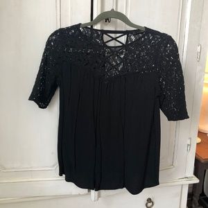 Zara Black Lace Top